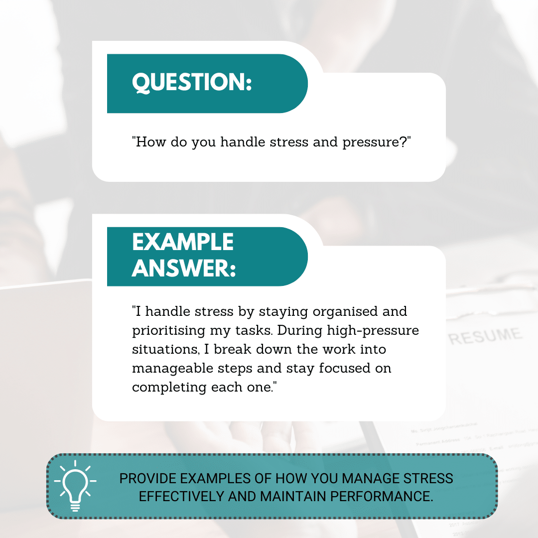 How Do You Handle Stress And Pressure In Job Interview Questions?: Master Tips