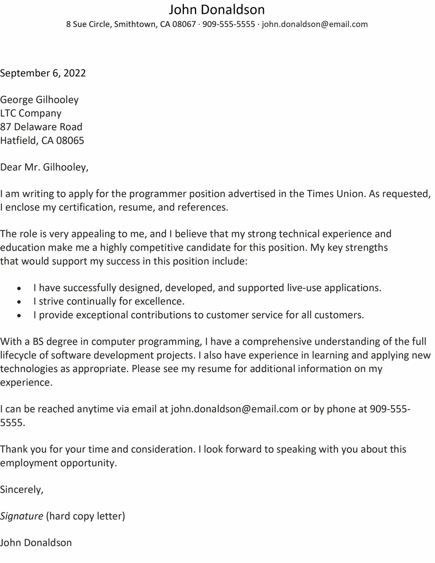 Sample Cover Letter For Employment Application: Land Your Dream Job!