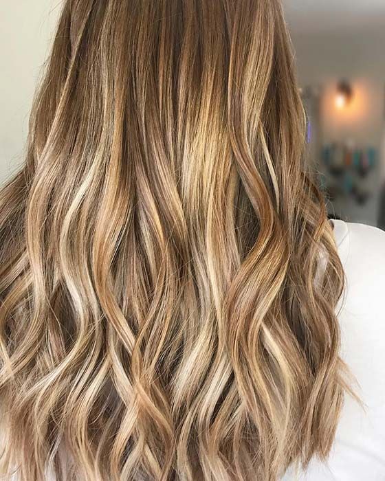 Caramel Blonde Hair Color With Highlights