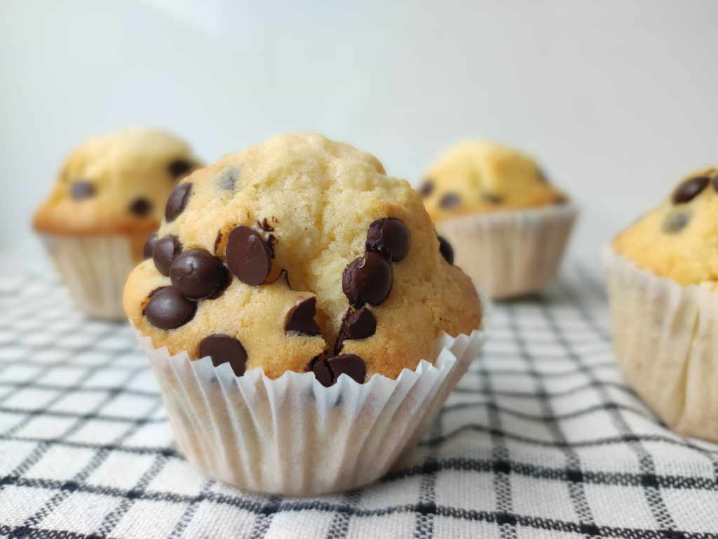 Chocolate Chocolate Chip Banana Muffins Decadent Delight