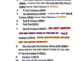 Chronological Order Fast And Furious