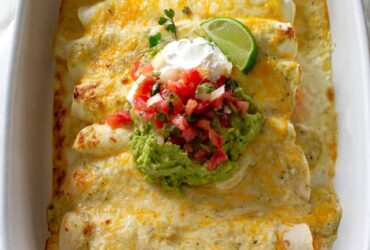 Creamy Cream Cheese Chicken Enchiladas