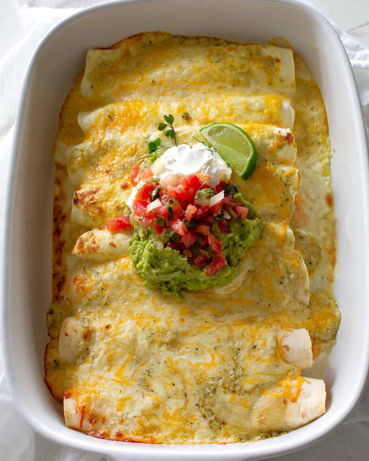 Creamy Cream Cheese Chicken Enchiladas