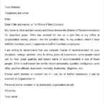 Letter Of Recommendation For A Friend For A Job