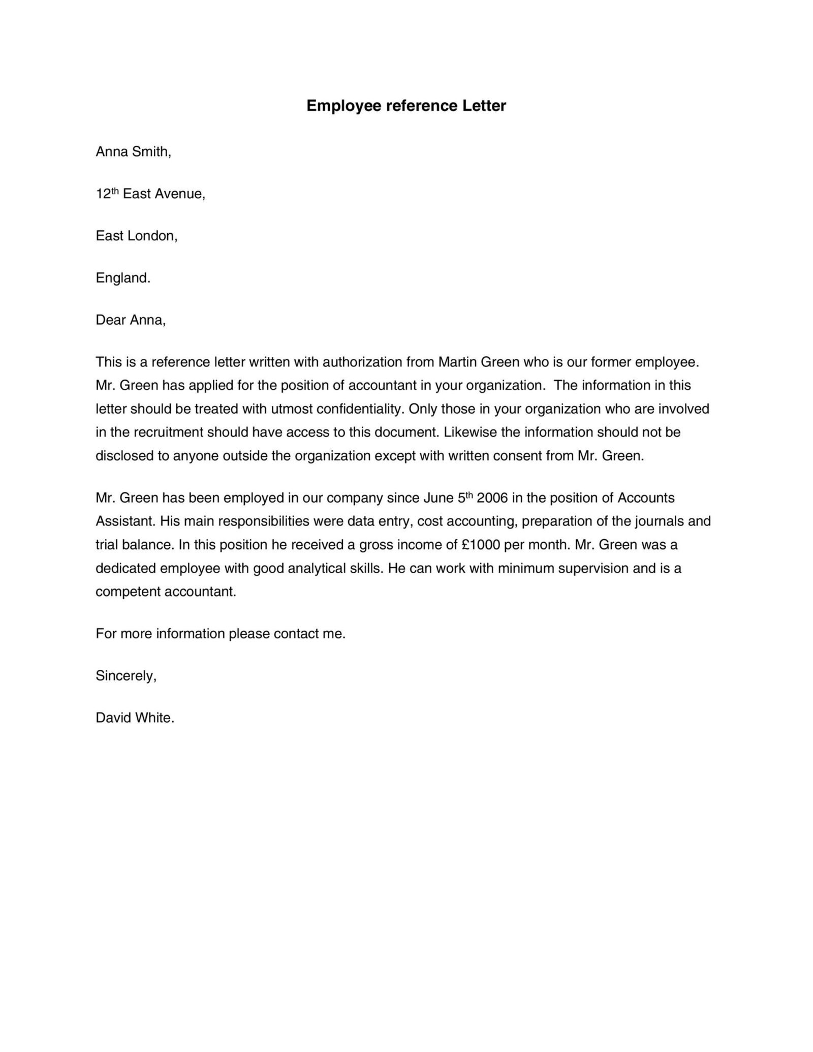 Sample Letter Of Character Recommendation For A Friend