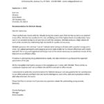 Sample Recommendation Letter For Employee From Manager