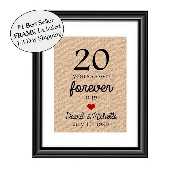 Twenty Year Wedding Anniversary Gift