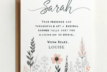 What To Write In Bridal Shower Card